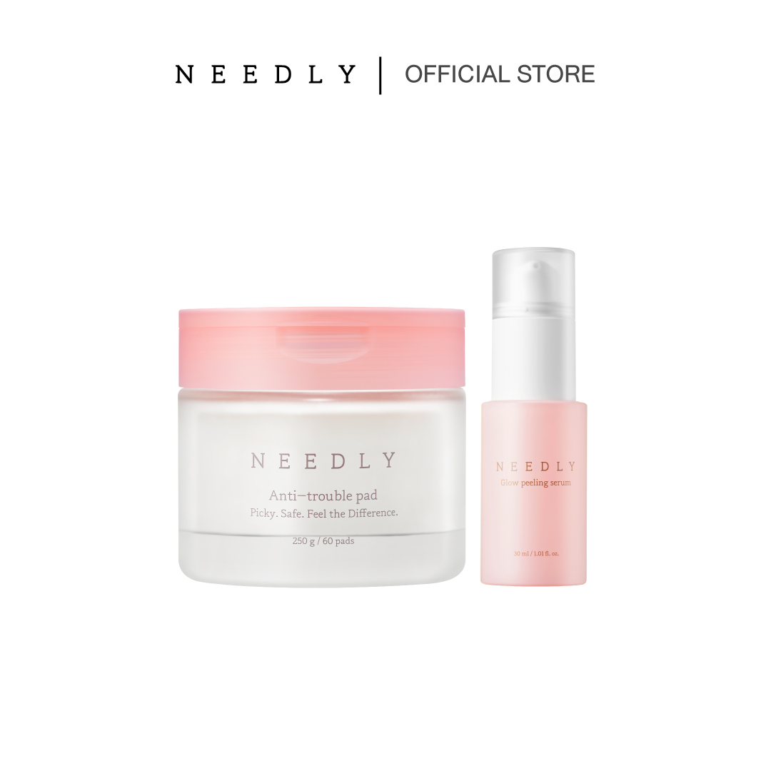 [DUO SET] NEEDLY ANTI-TROUBLE PAD 250G + NEEDLY GLOW PEELING SERUM 30 ML